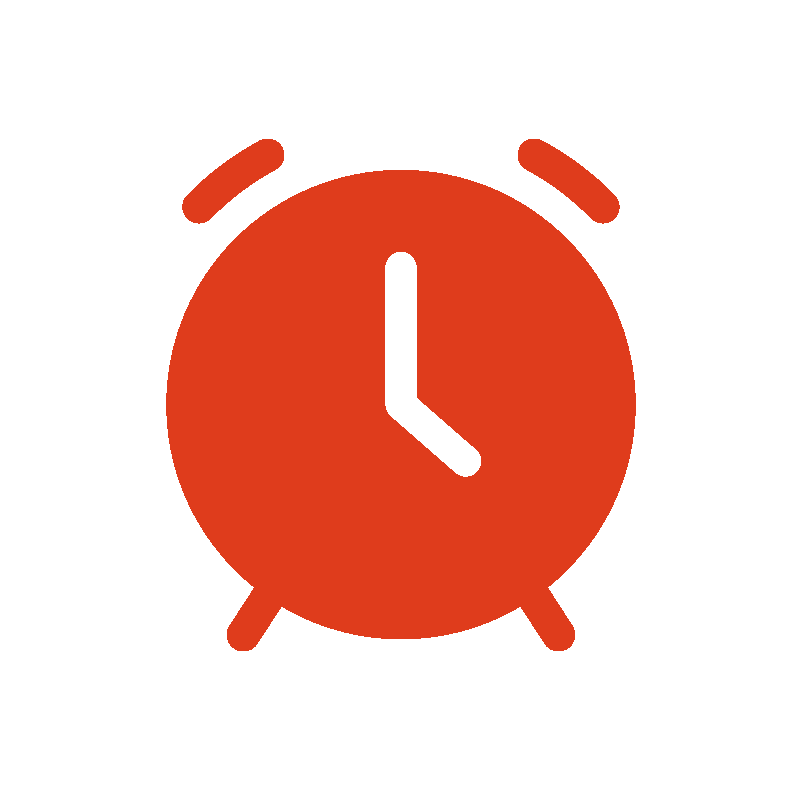 Red alarm clock icon